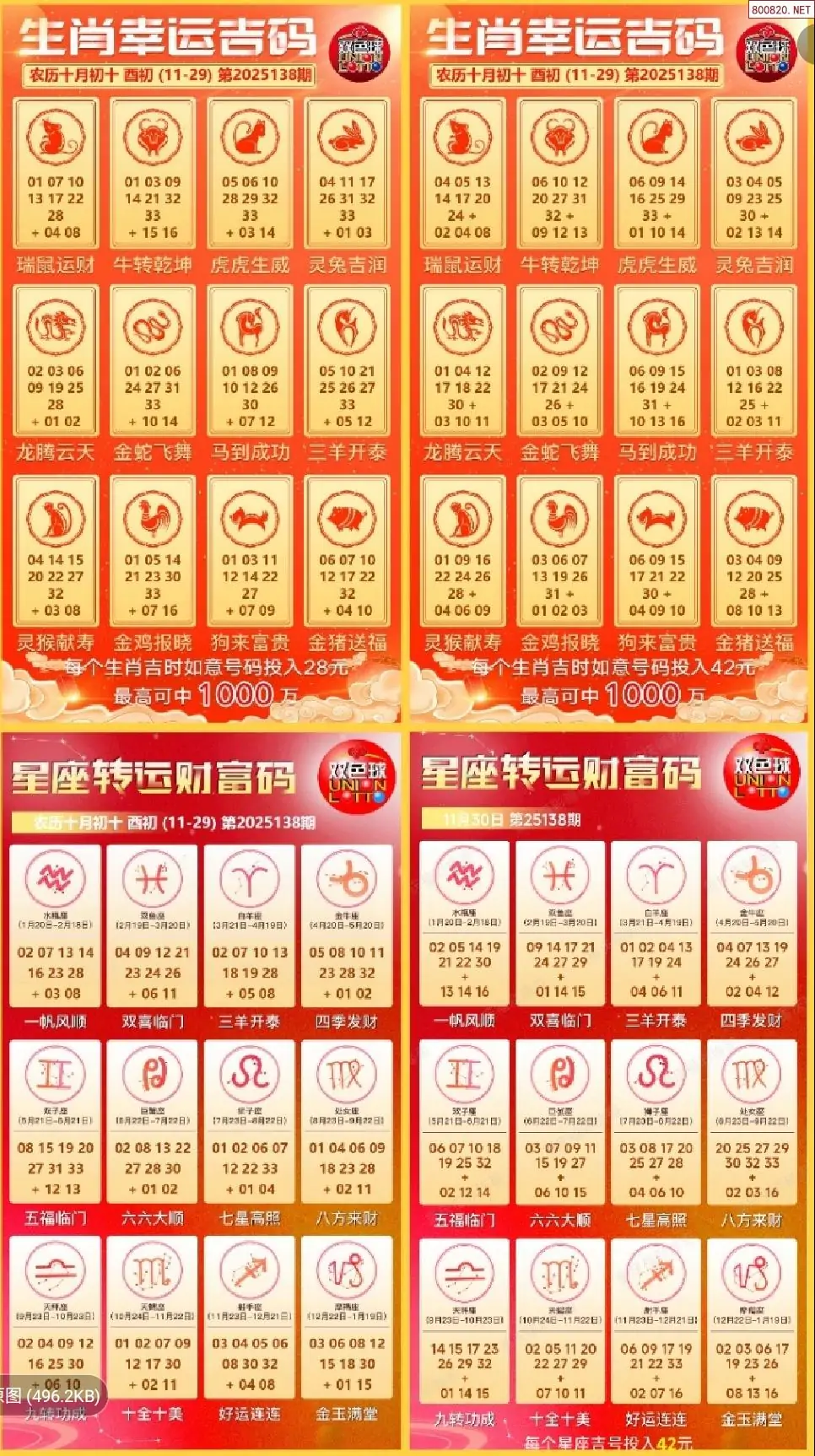 双色球生肖幸运码