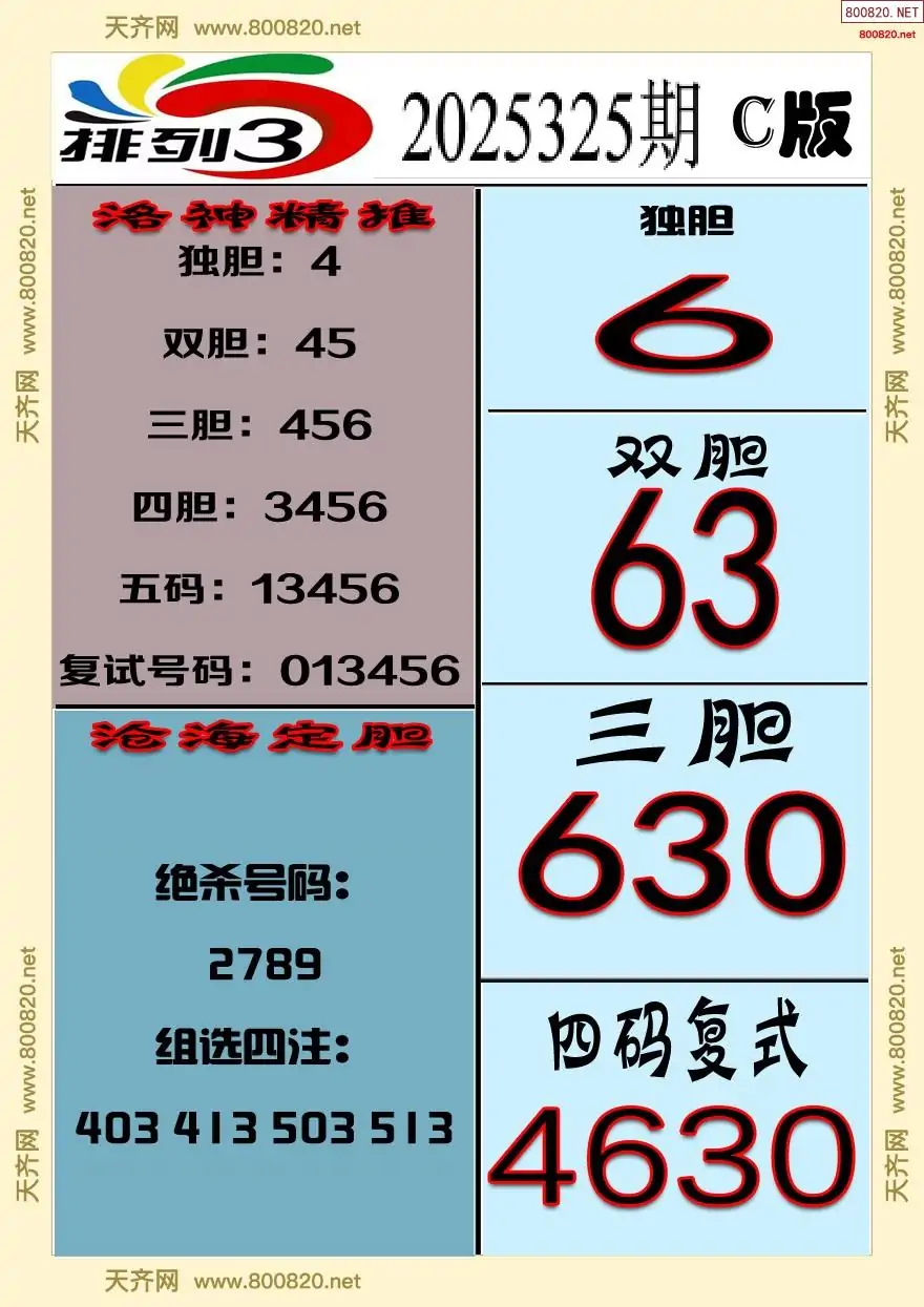 排三专家推荐C