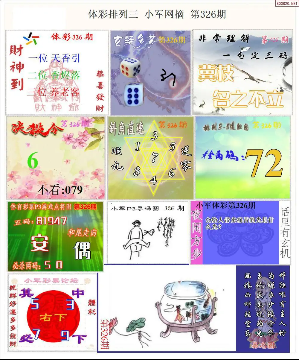 体彩P3小军网摘版