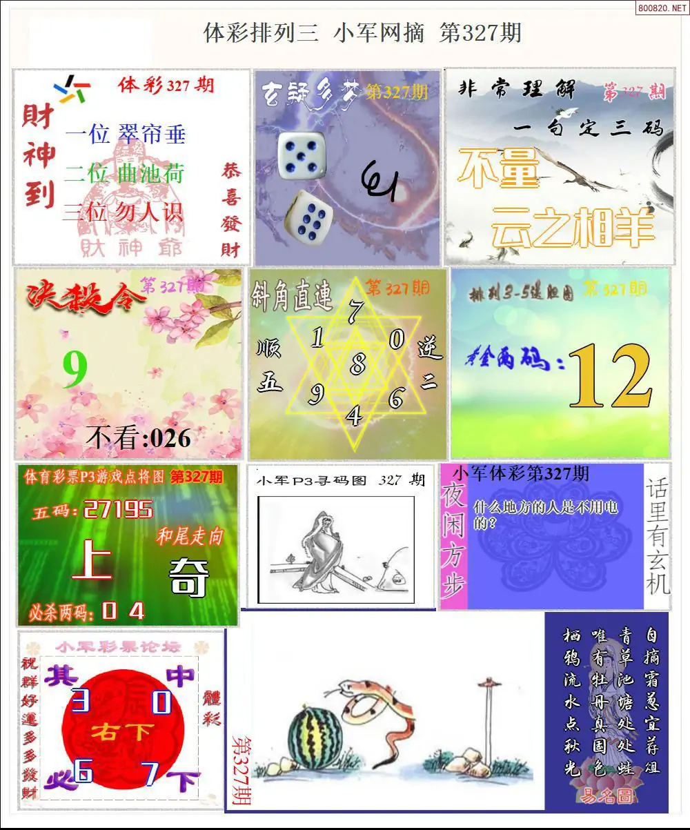 体彩P3小军网摘版