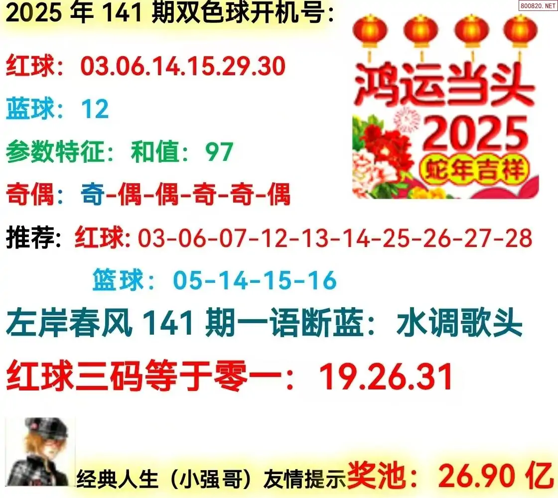 双色球开机号分析