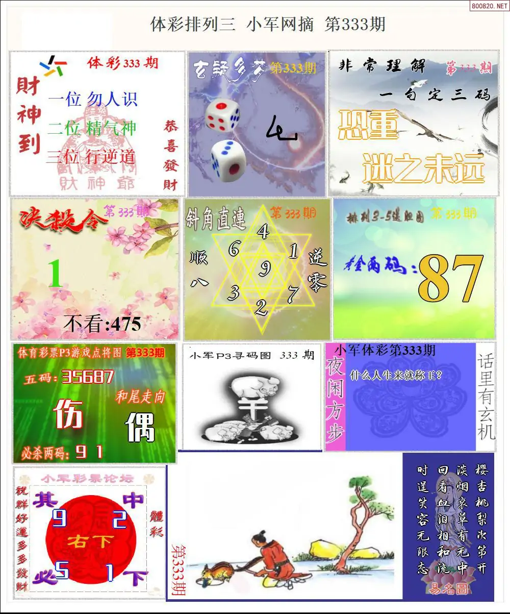 体彩P3小军网摘版