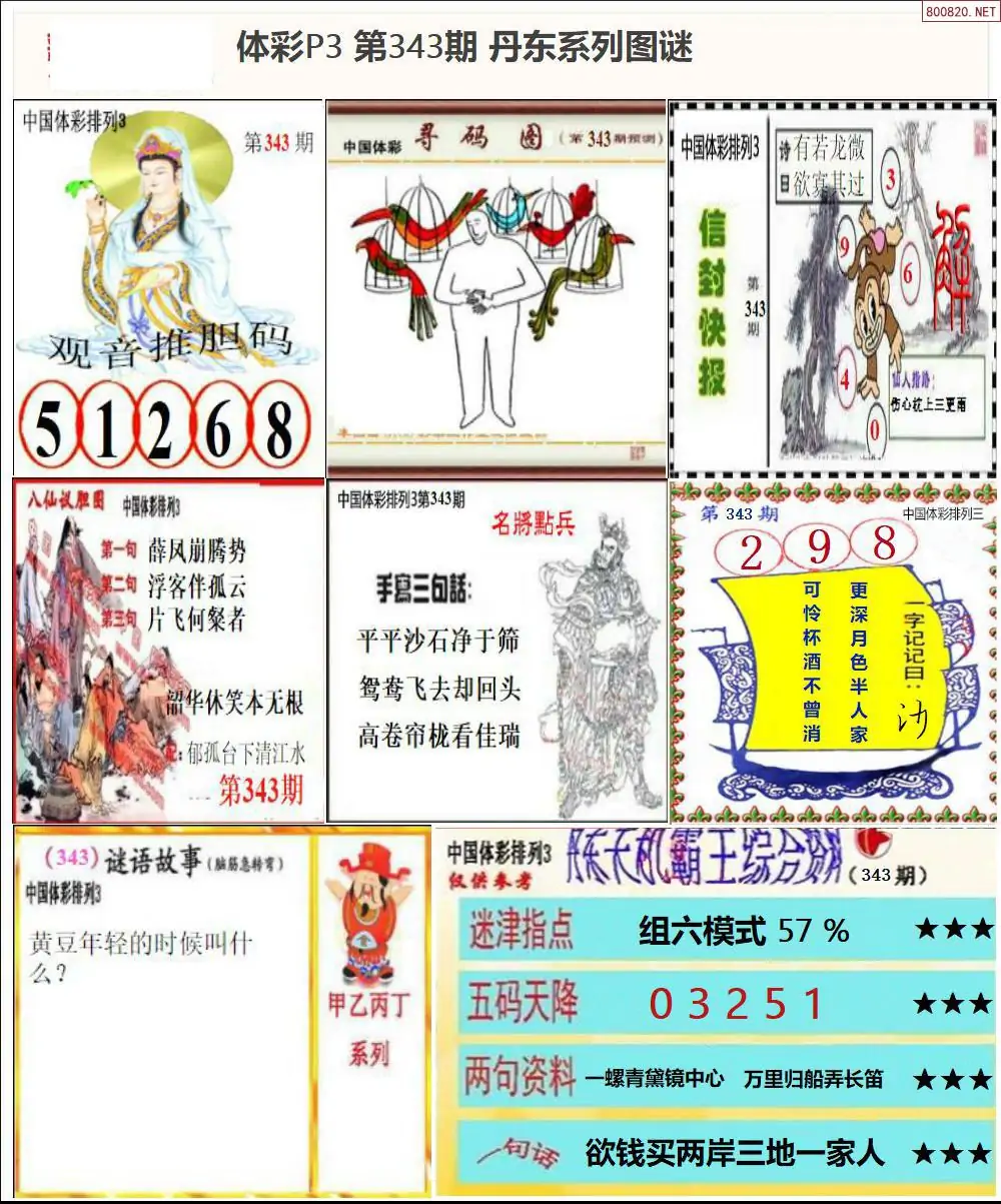 丹东P3系列图谜