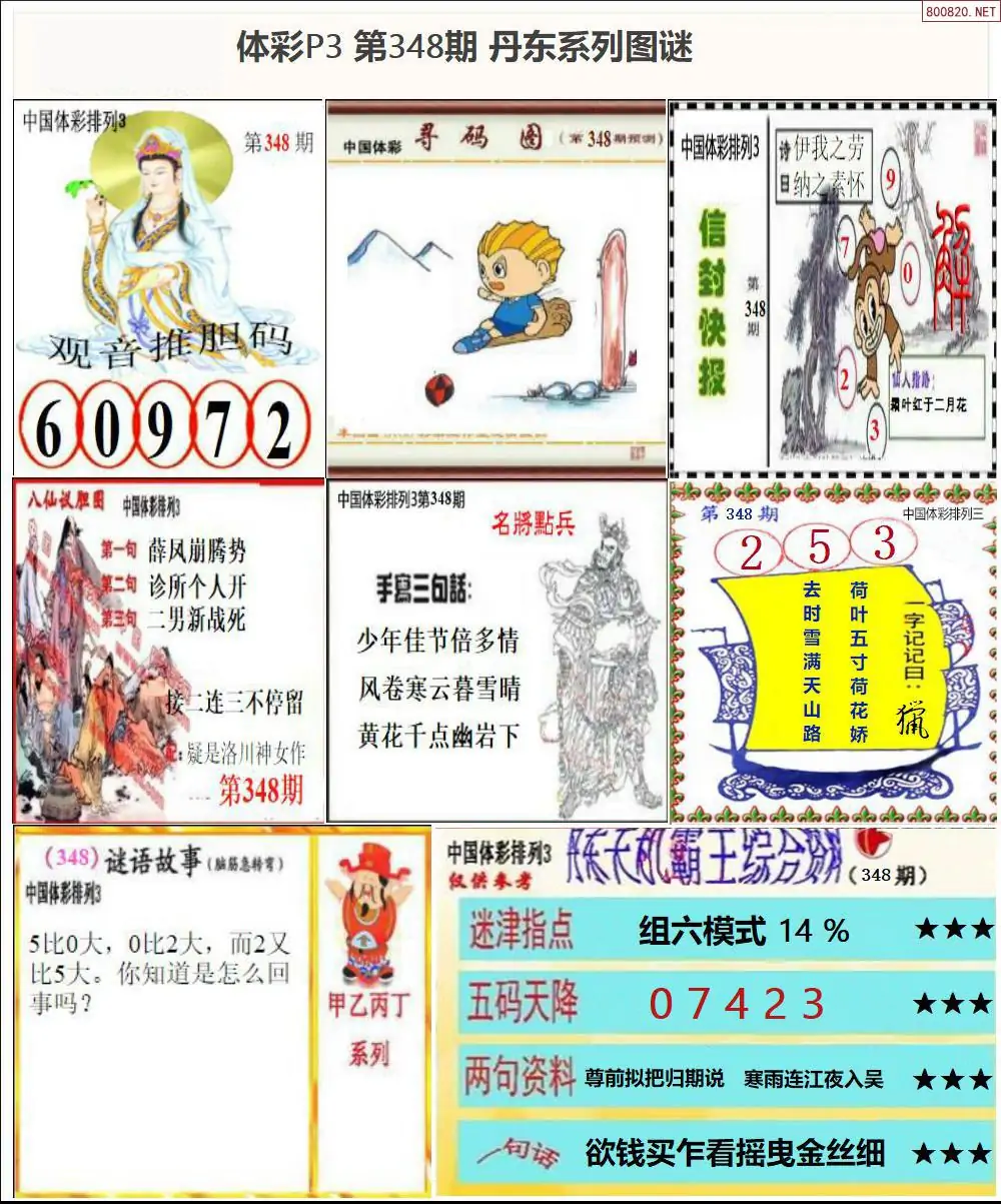 丹东P3系列图谜