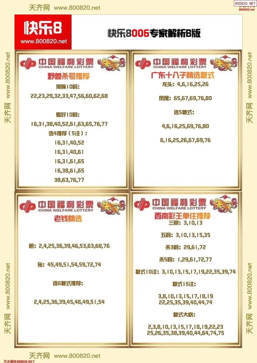 快乐8专家解析B版