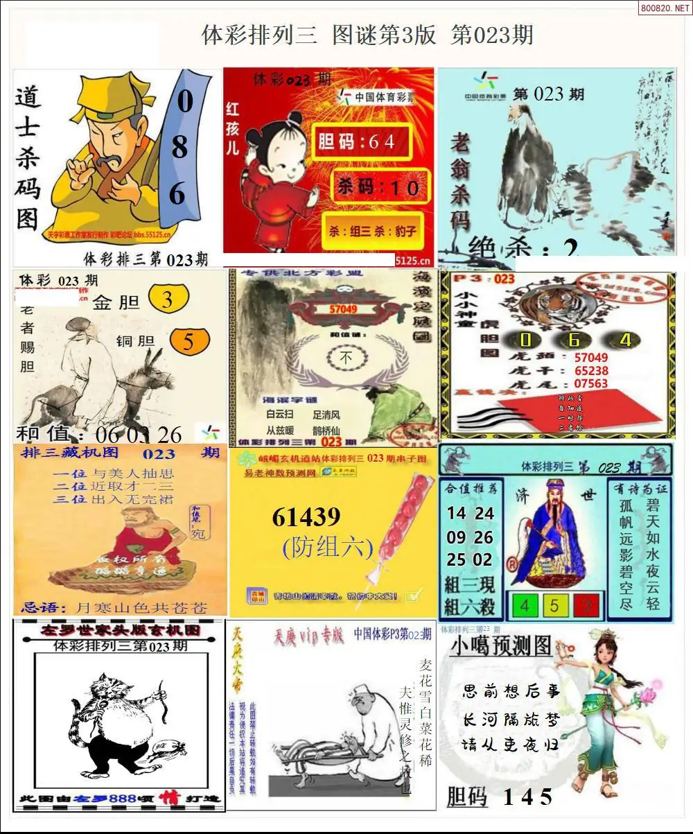 体彩p3图谜三版