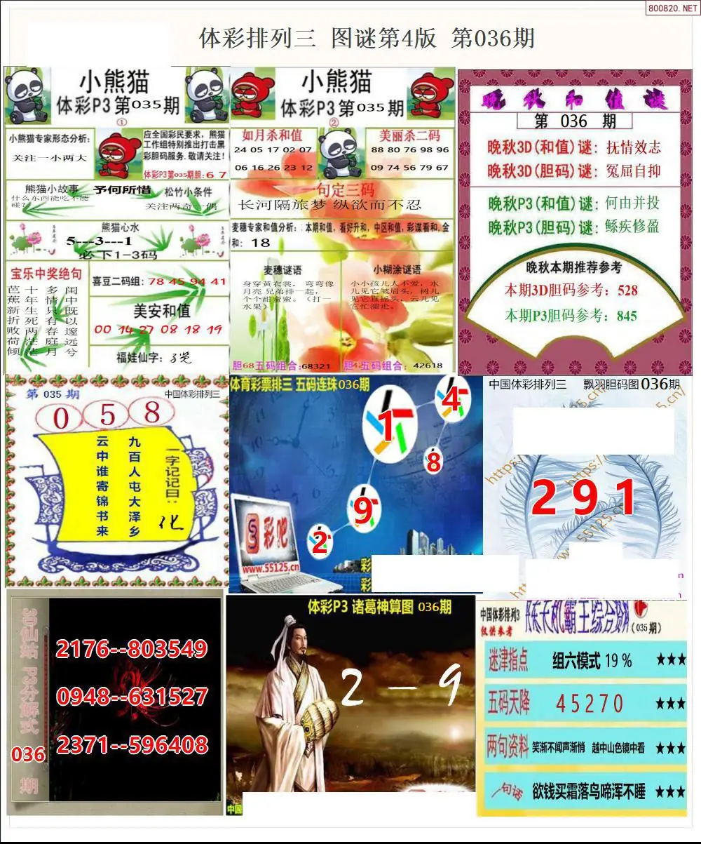 体彩p3图谜四版