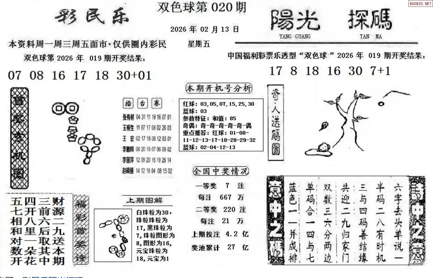 彩民乐+阳光探码图文版