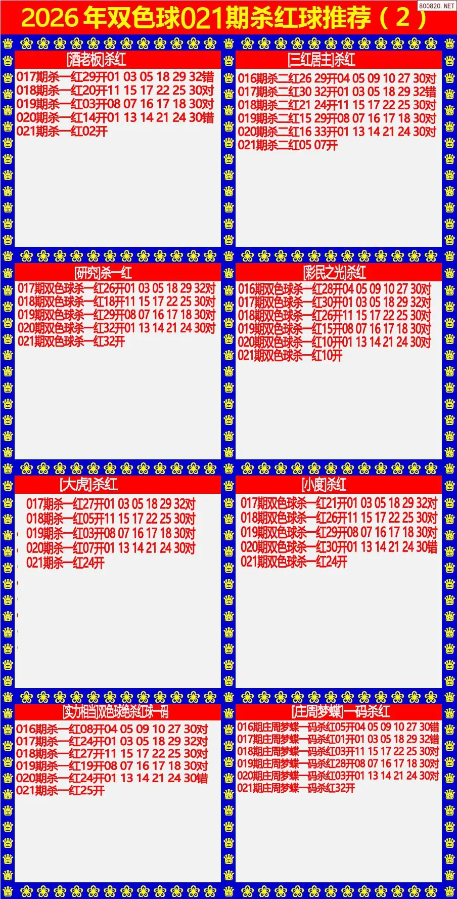 双色球杀红球2版