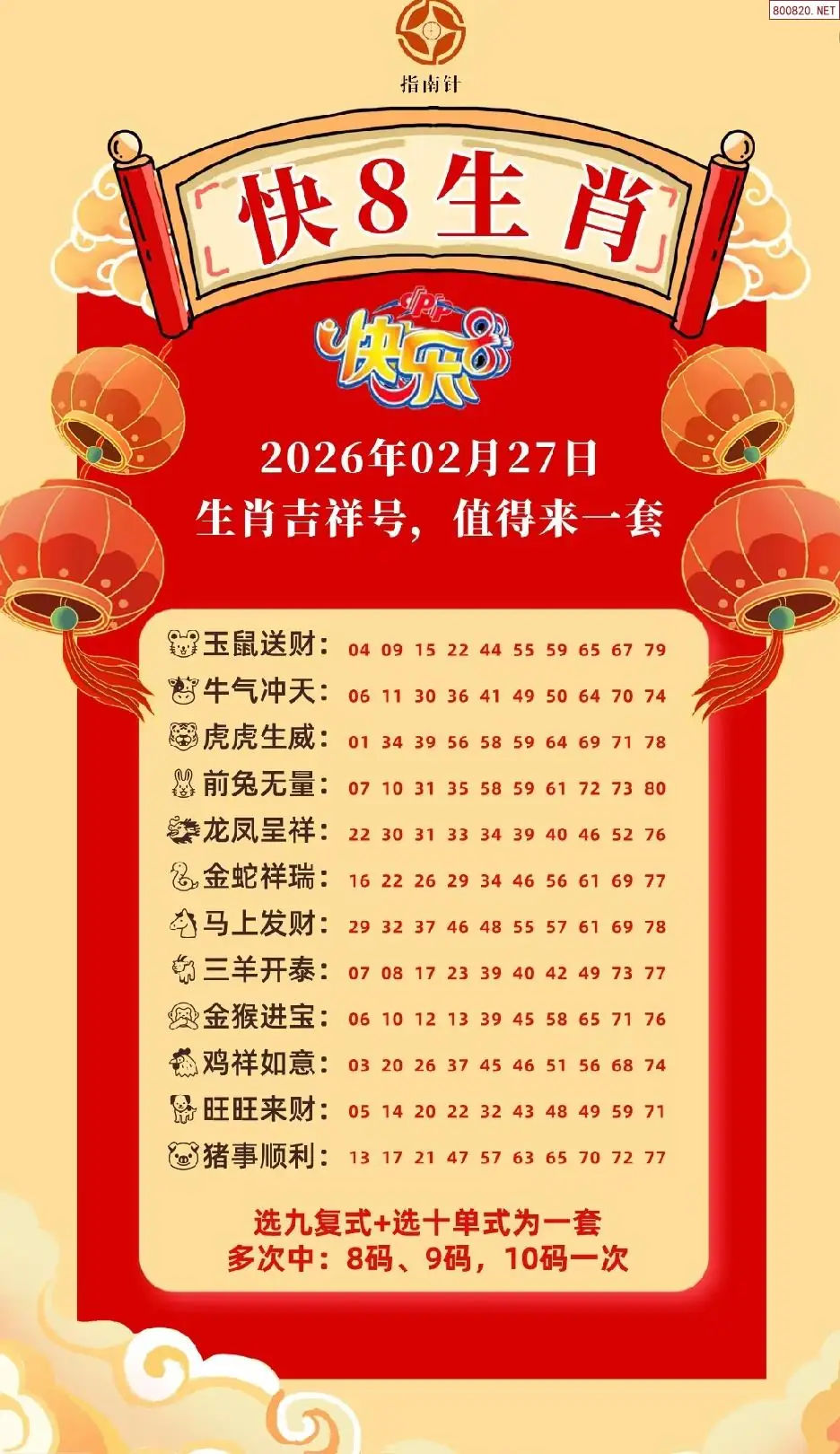 快乐8生肖幸运码