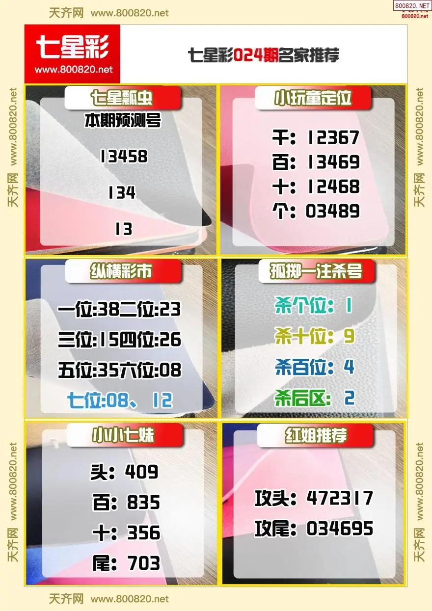 七星彩名家推荐