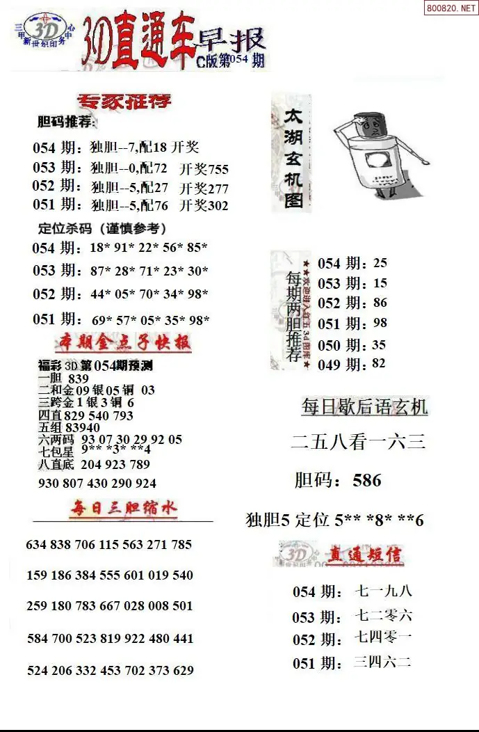 3D直通车3