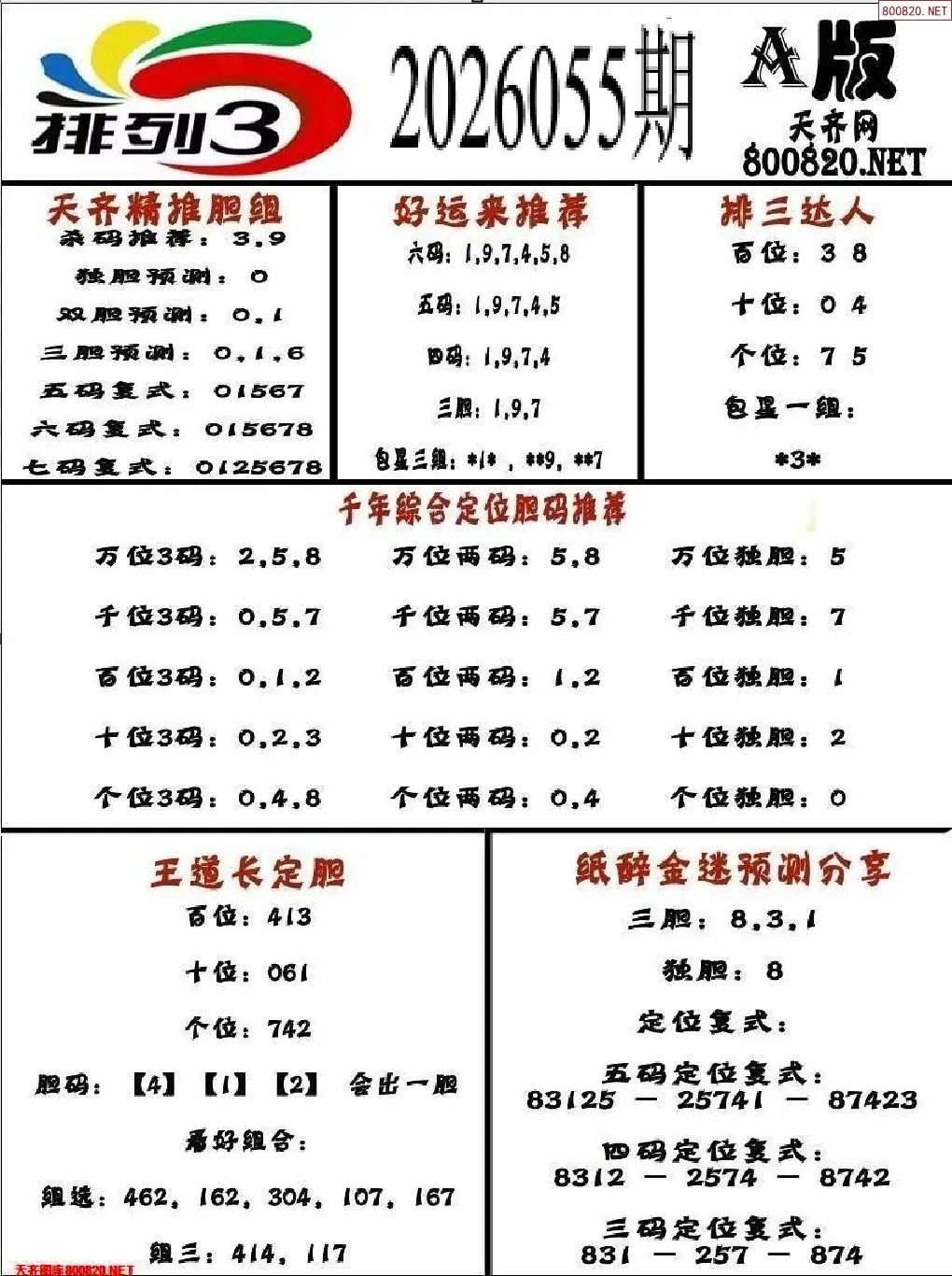 排三专家推荐A版