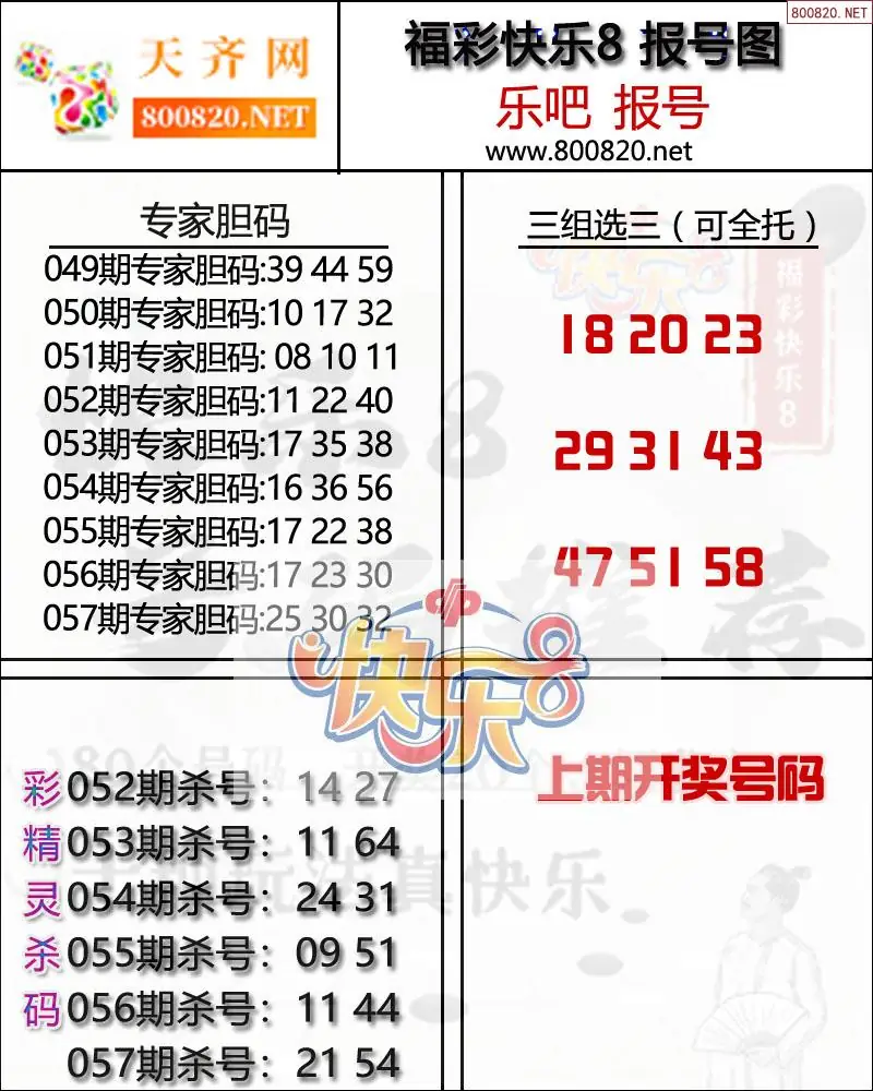 快乐8报号图