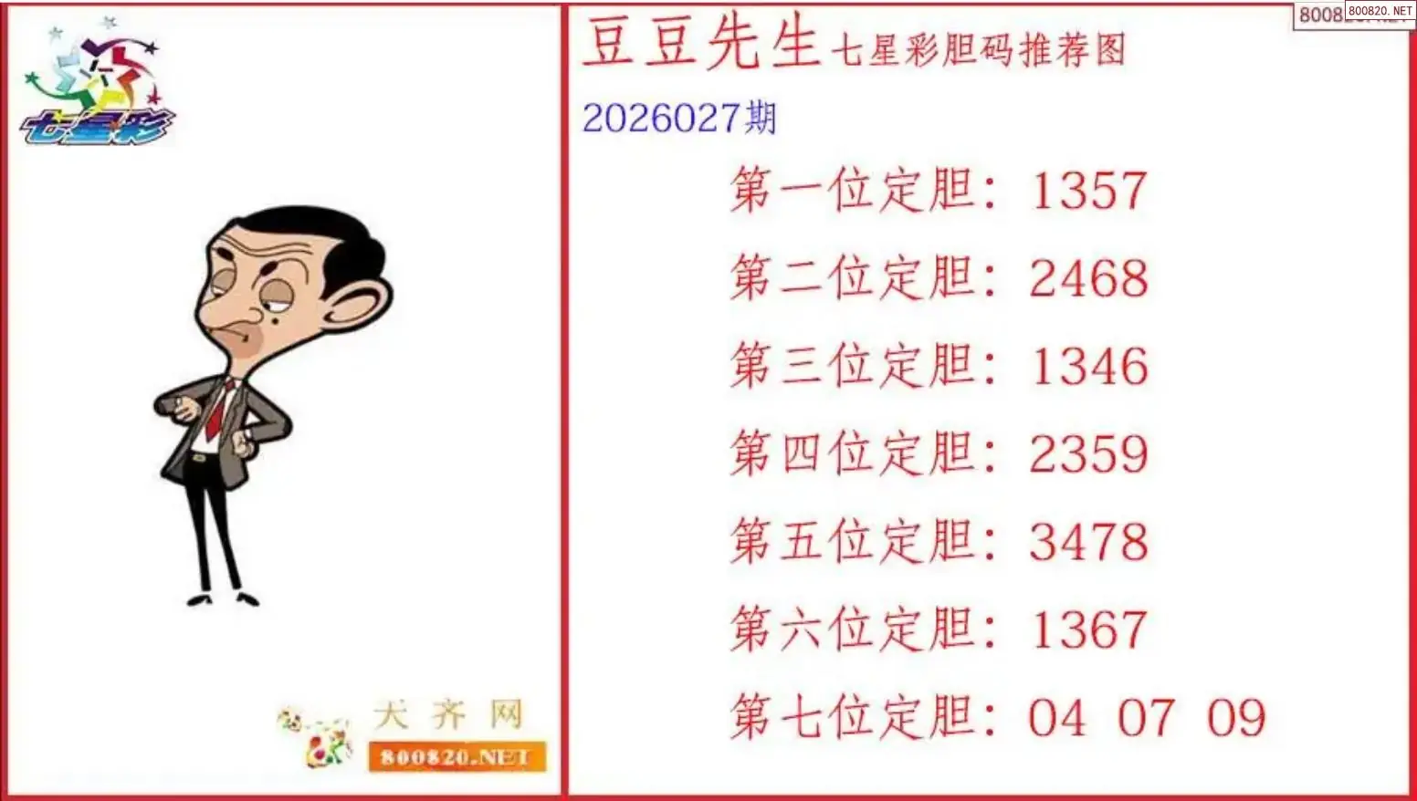 豆豆先生胆码图