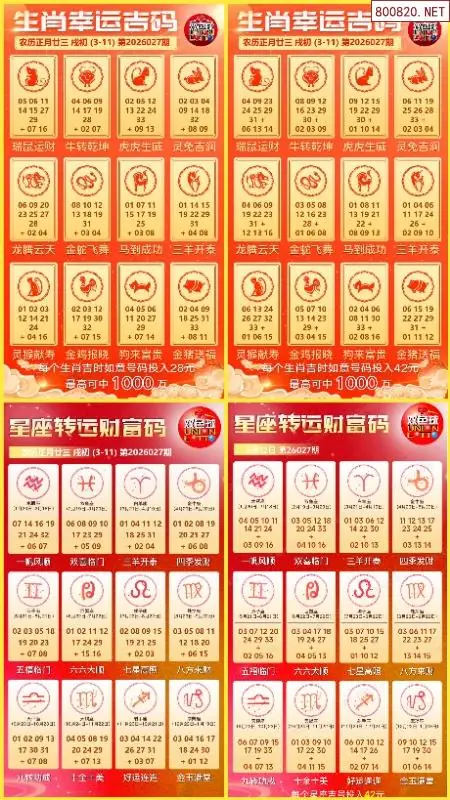 双色球生肖幸运码