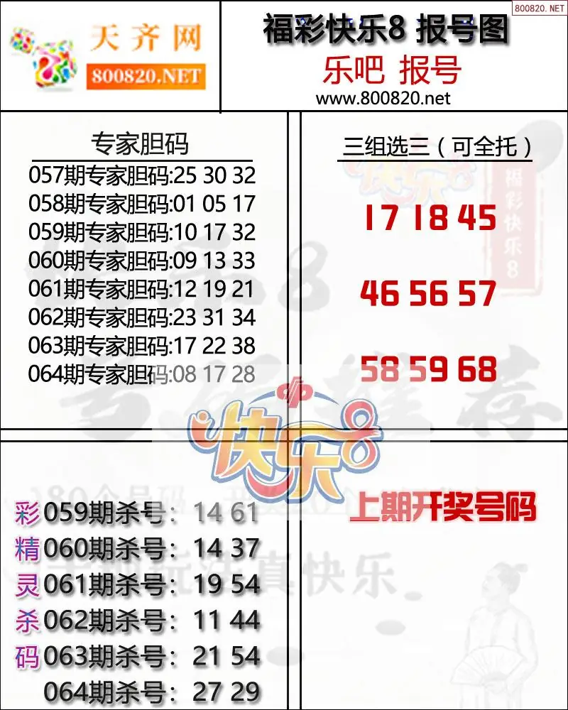 快乐8报号图