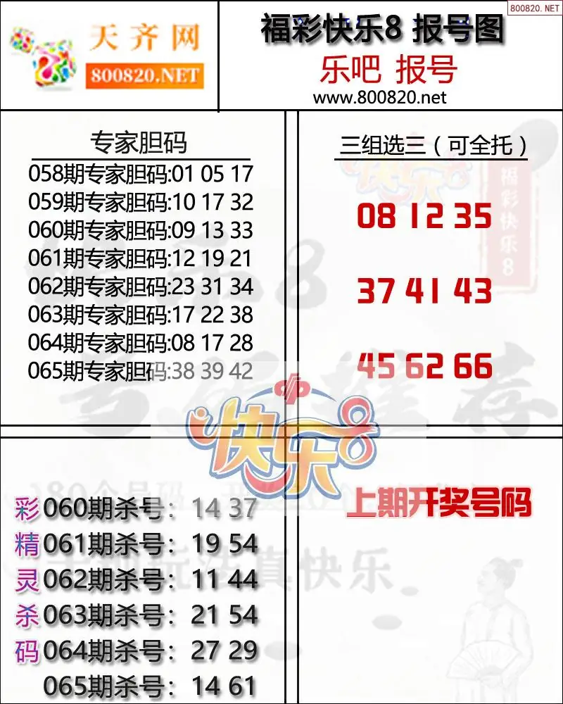 快乐8报号图