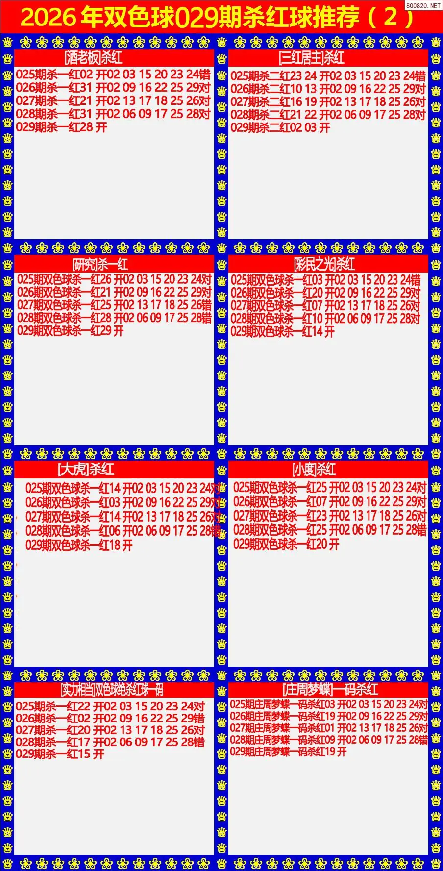 双色球杀红球2版