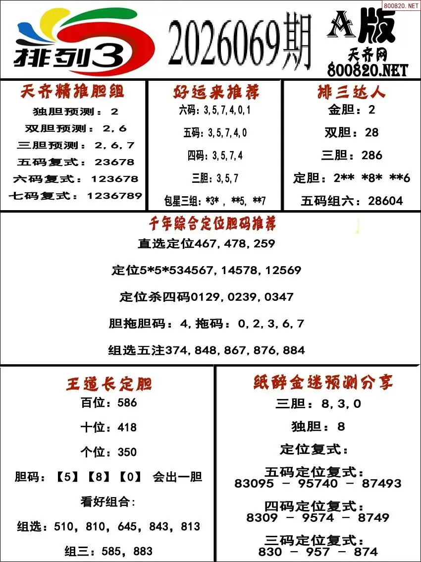 排三专家推荐A版
