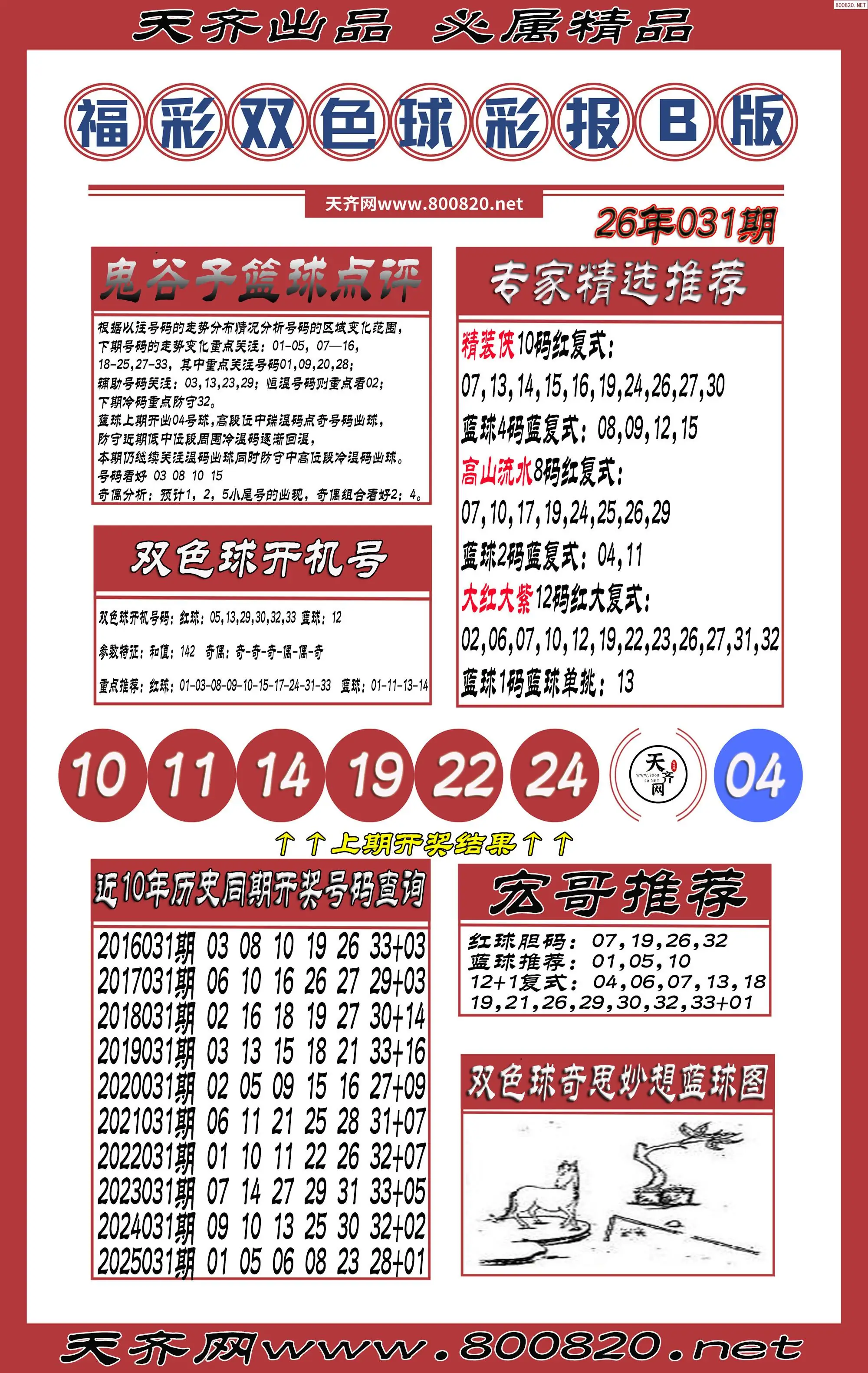 双色球彩报B版