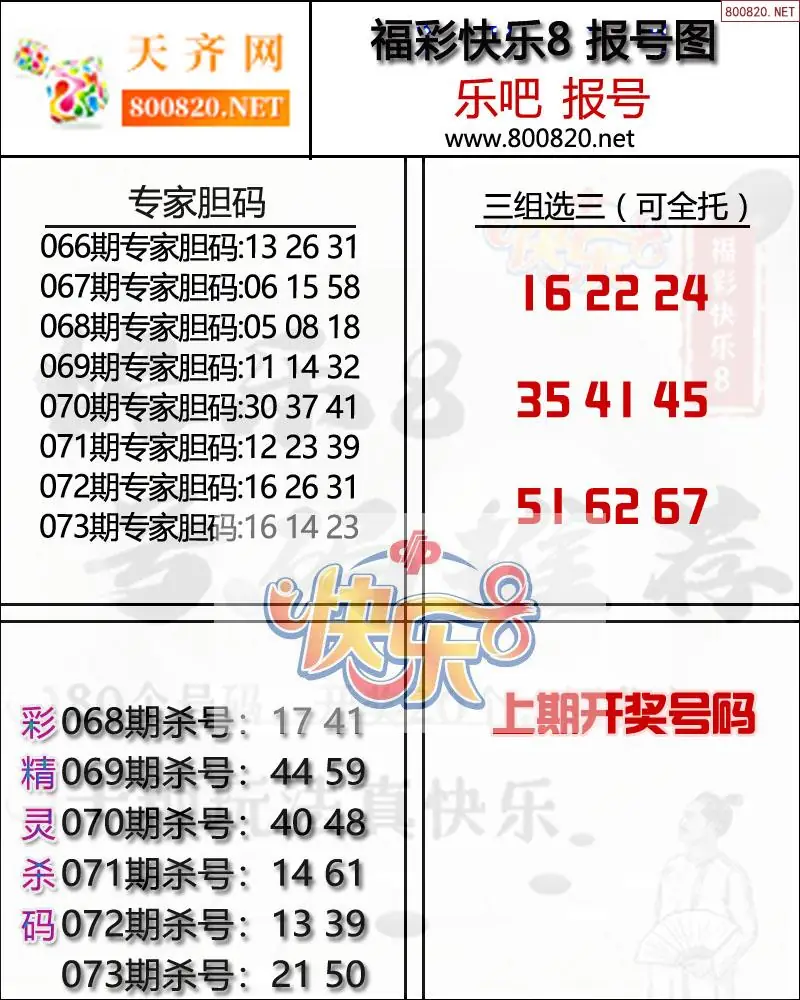 快乐8报号图