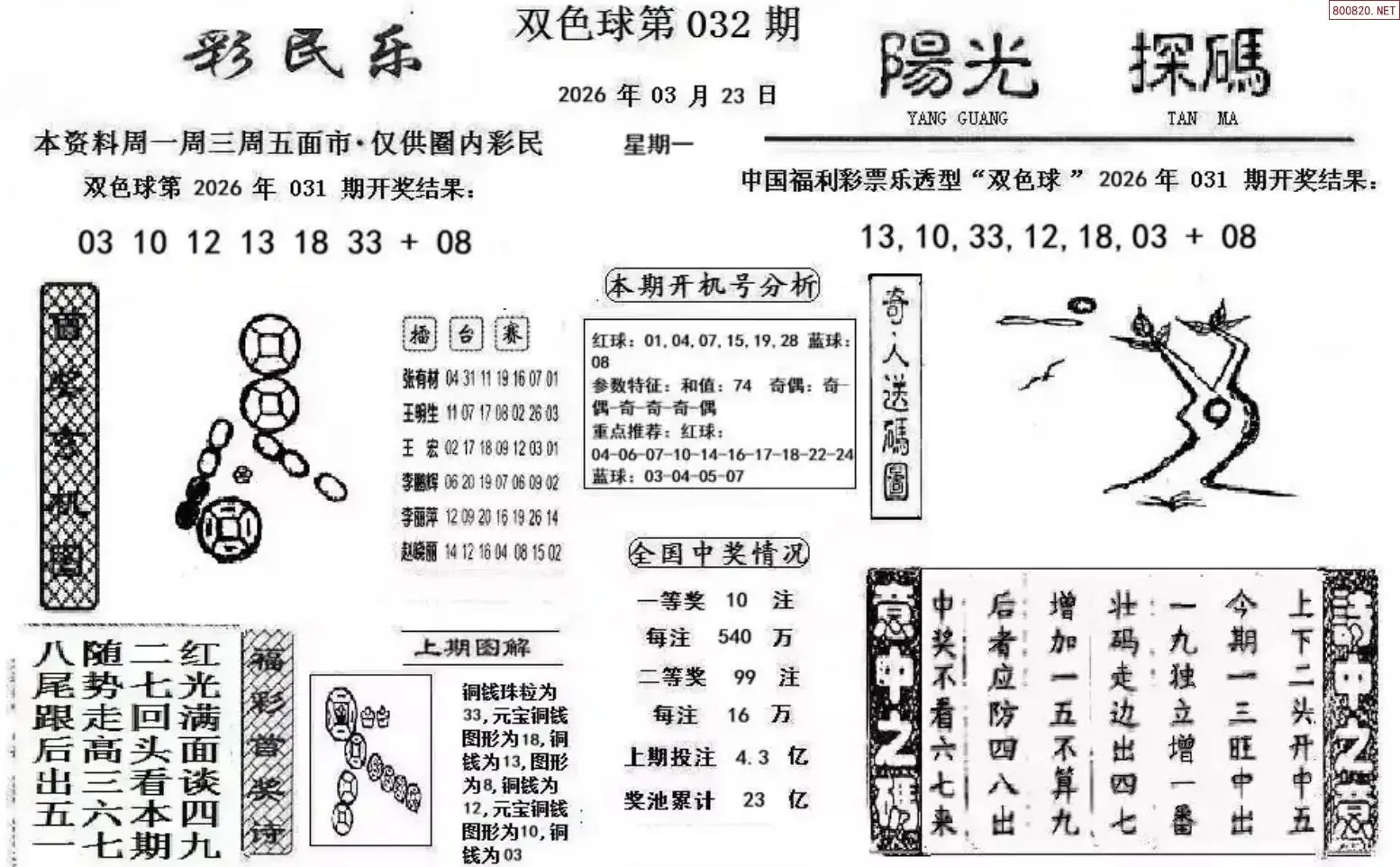 彩民乐+阳光探码图文版