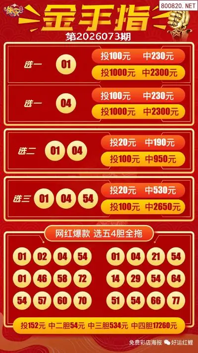 金手指选五四胆