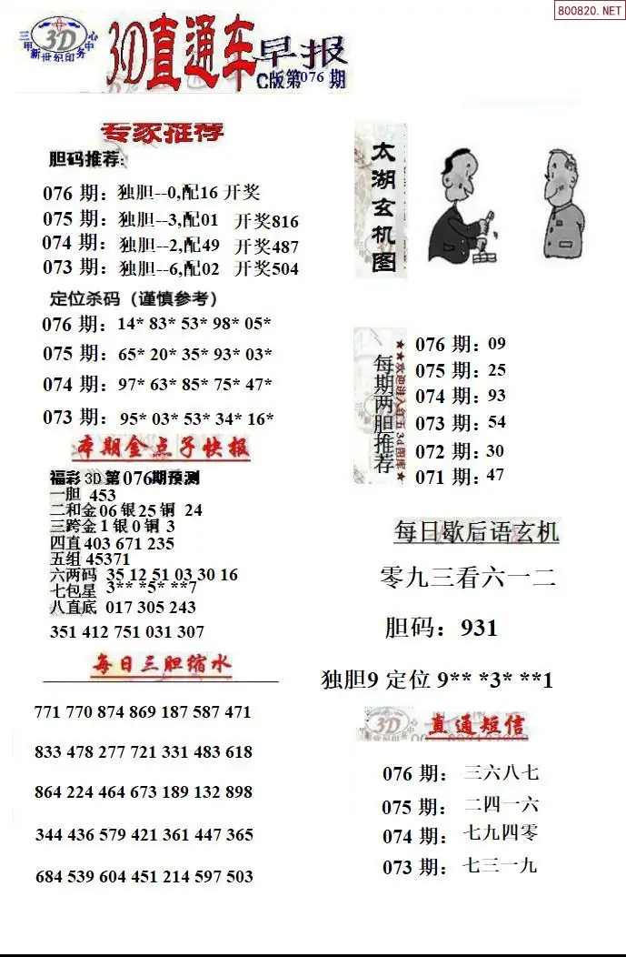 3D直通车3