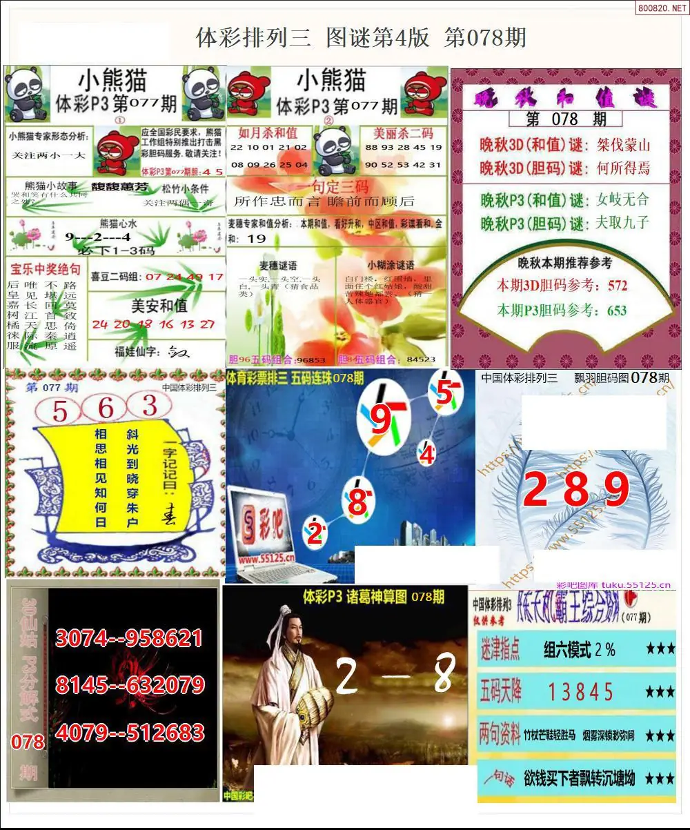 体彩p3图谜四版