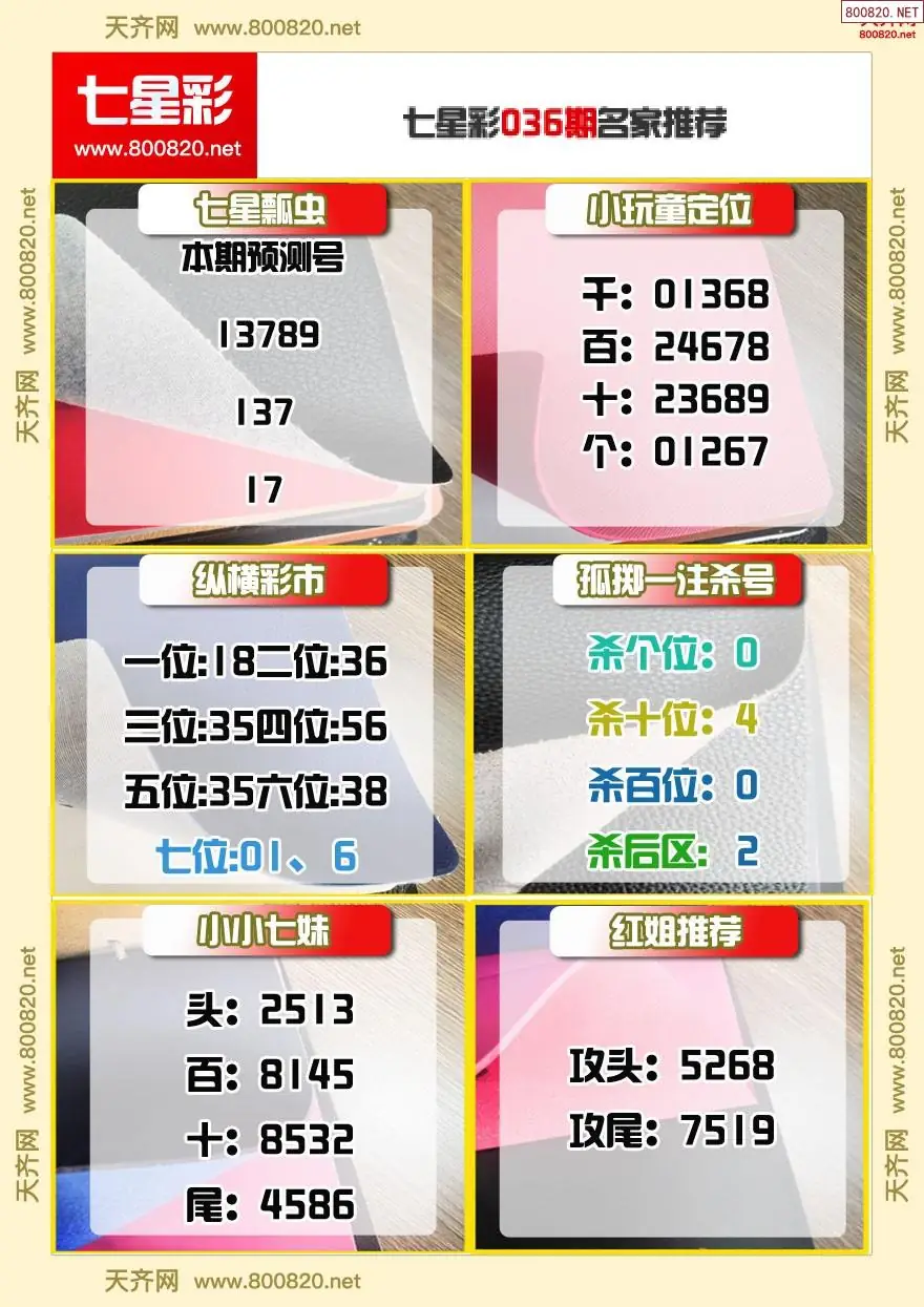 七星彩名家推荐