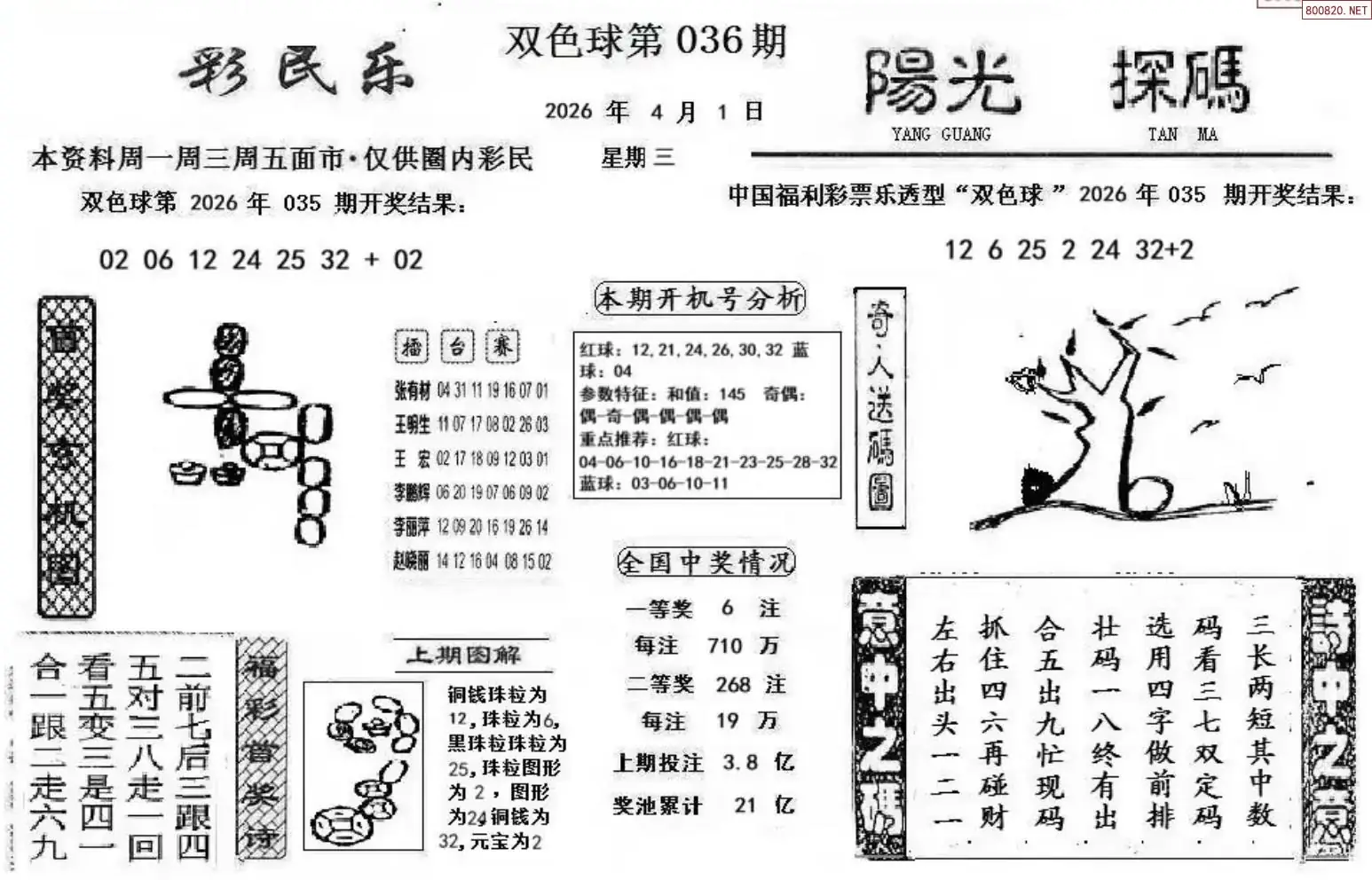 彩民乐+阳光探码图文版