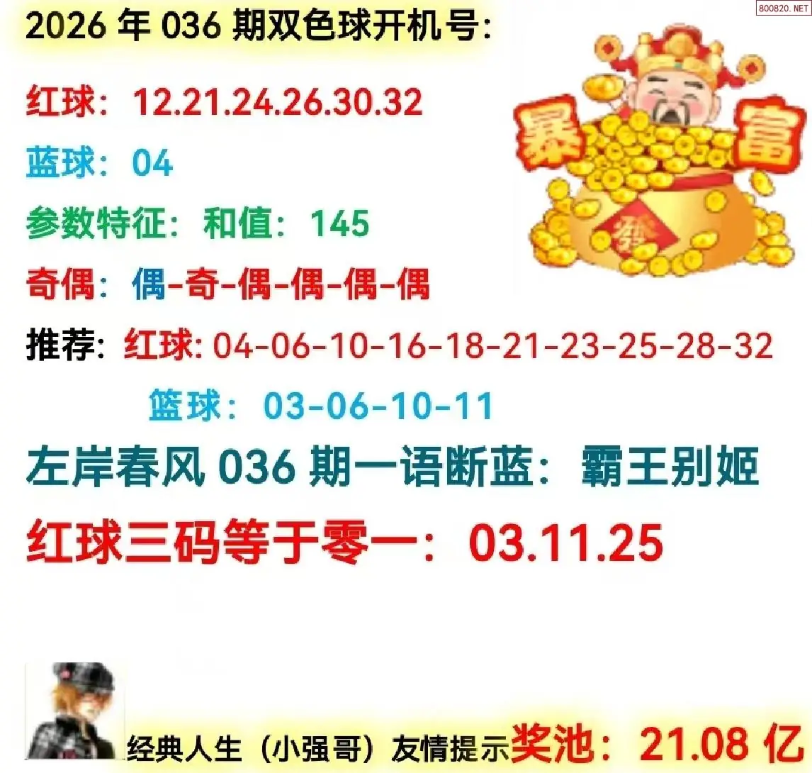 双色球开机号分析