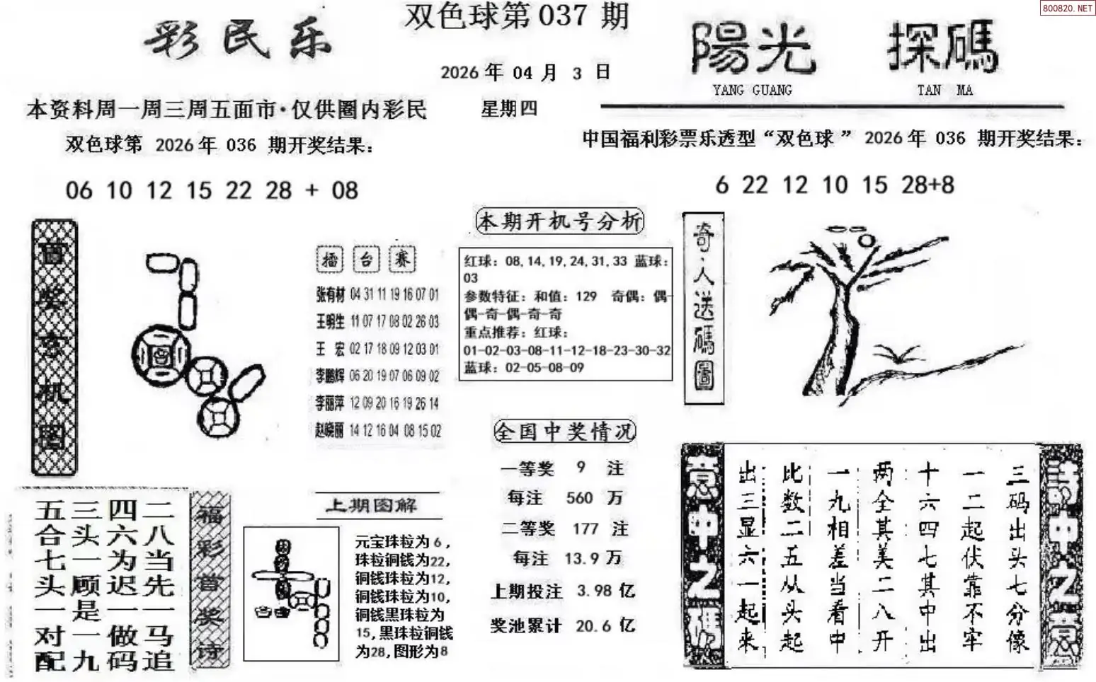 彩民乐+阳光探码图文版