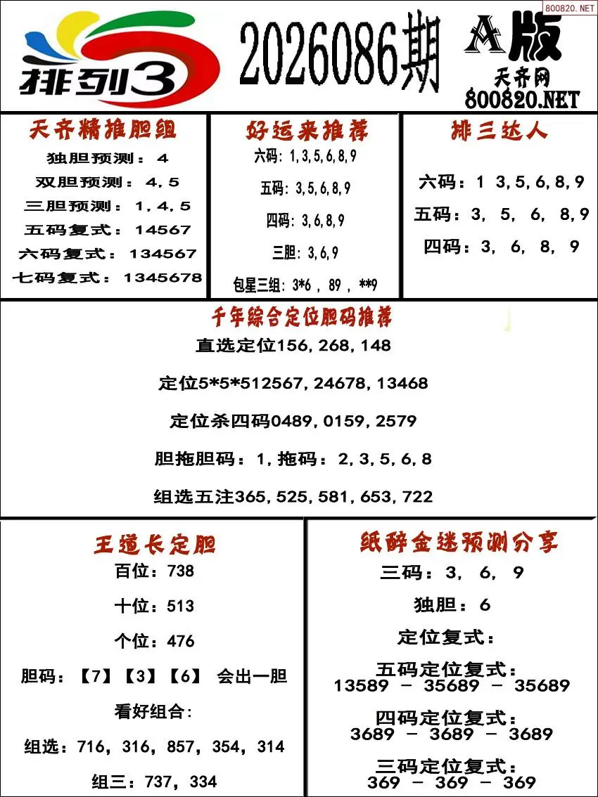 排三专家推荐A版