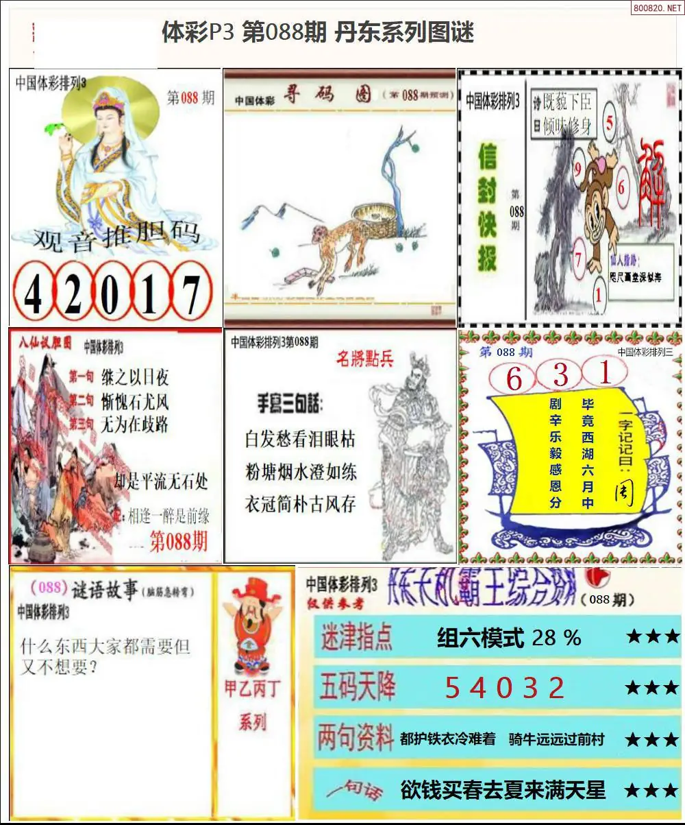 丹东P3系列图谜