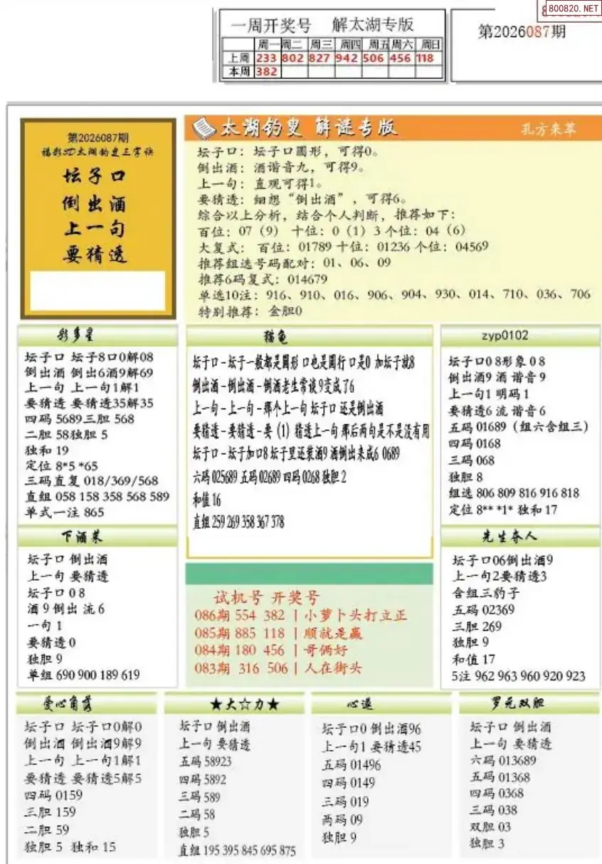 乐彩解太湖