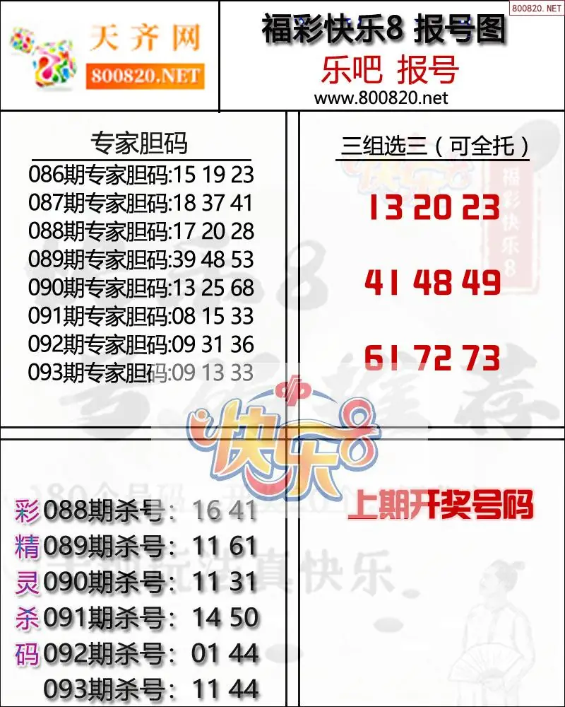 快乐8报号图