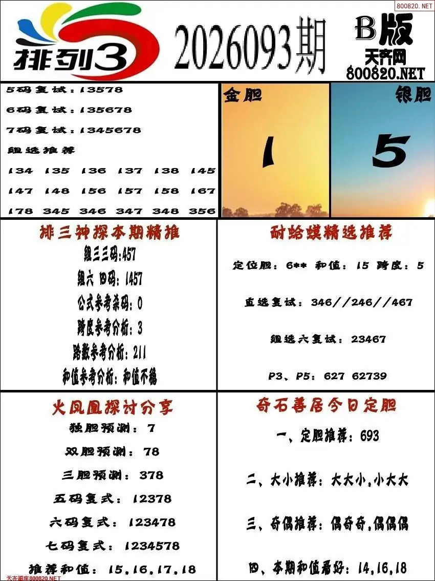 排三专家推荐B版