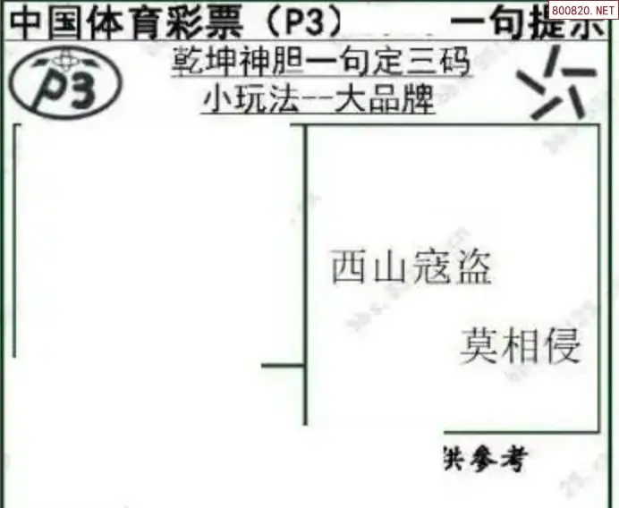 乾坤一句定三码