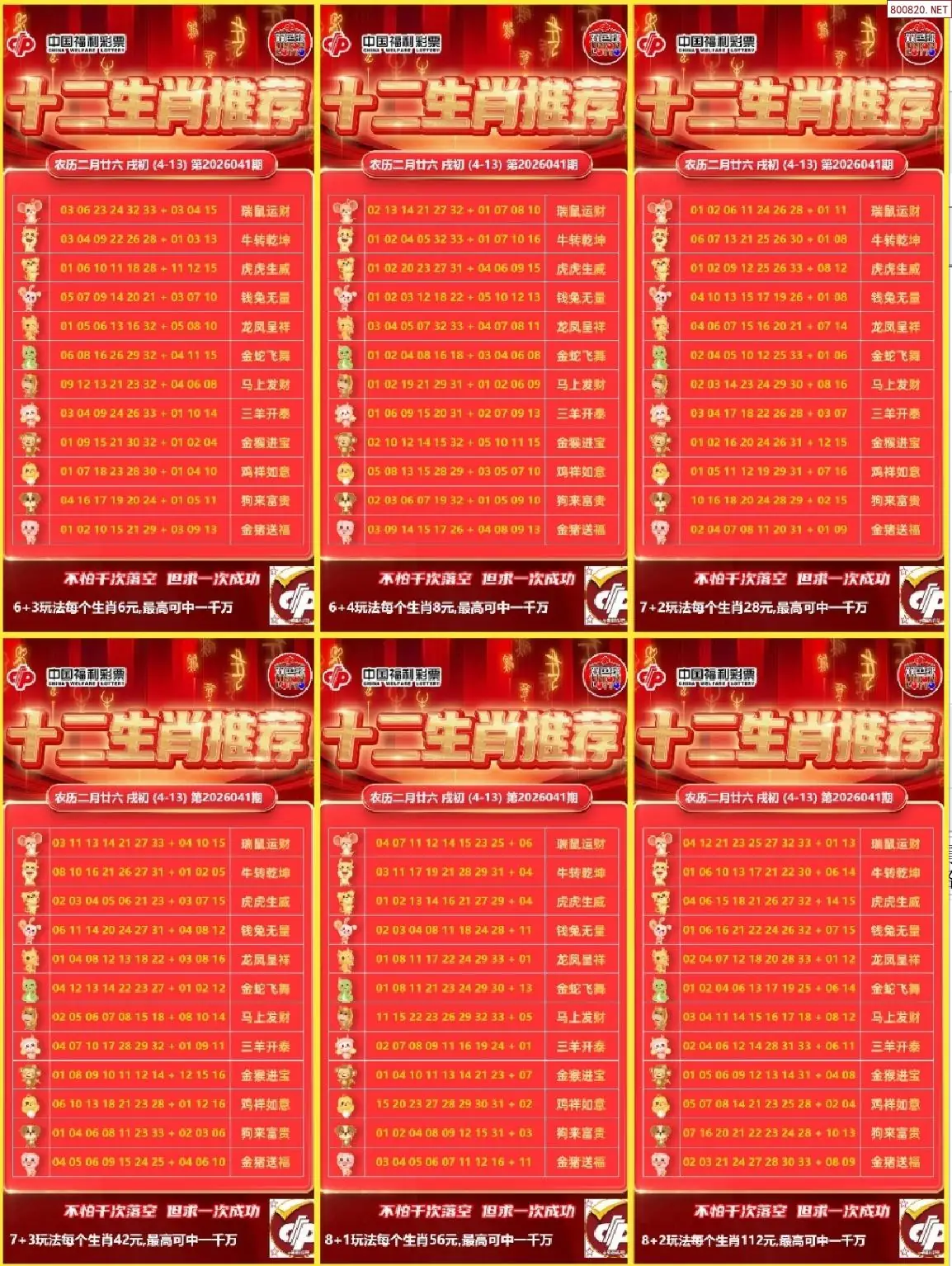 十二生肖推荐图