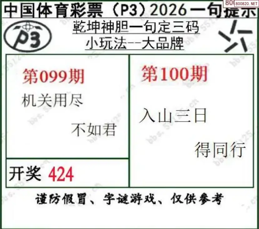 乾坤一句定三码