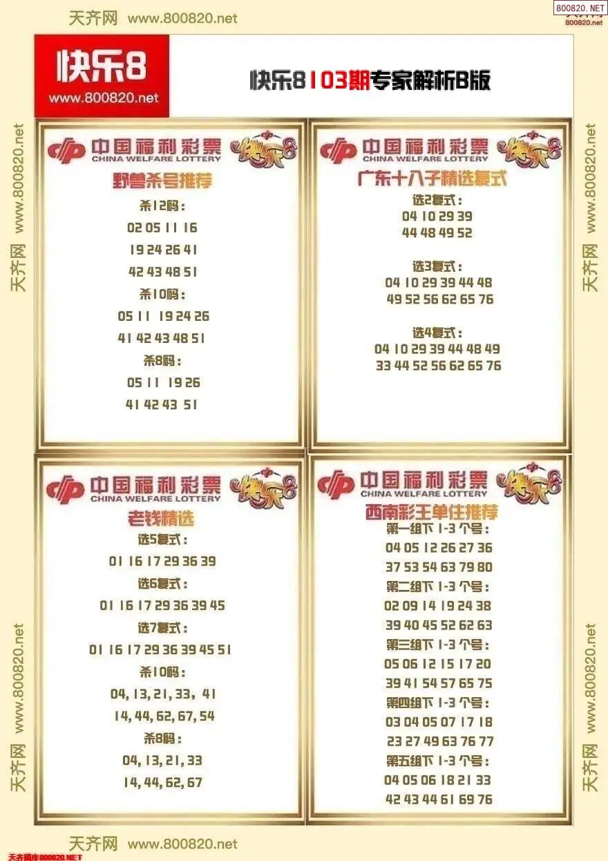 快乐8专家解析B版