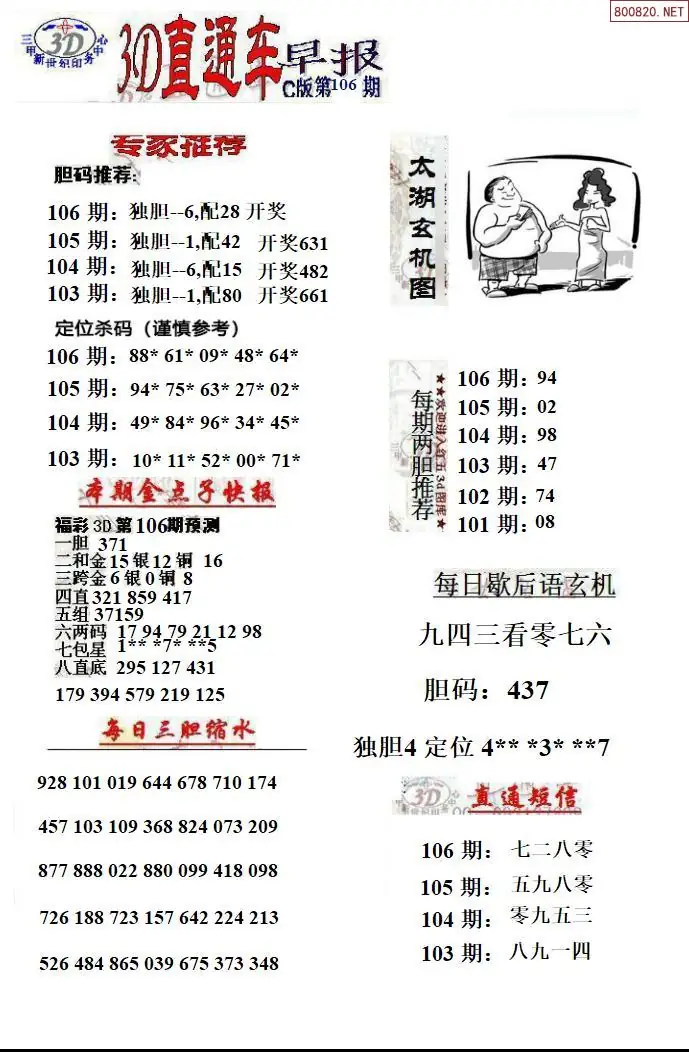 3D直通车3