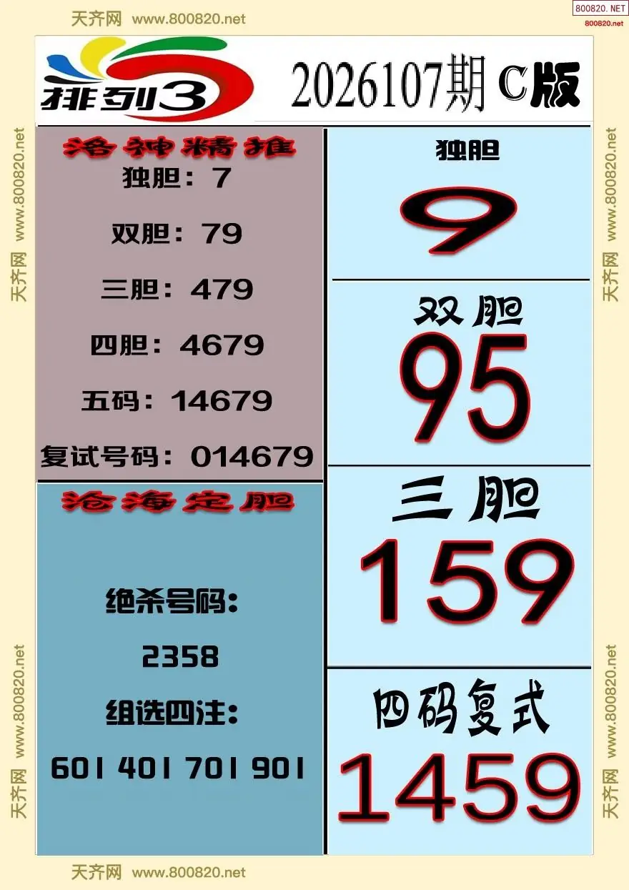 排三专家推荐C