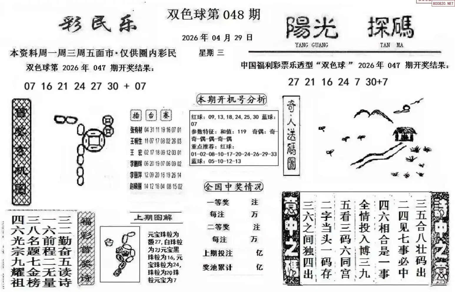 彩民乐+阳光探码图文版