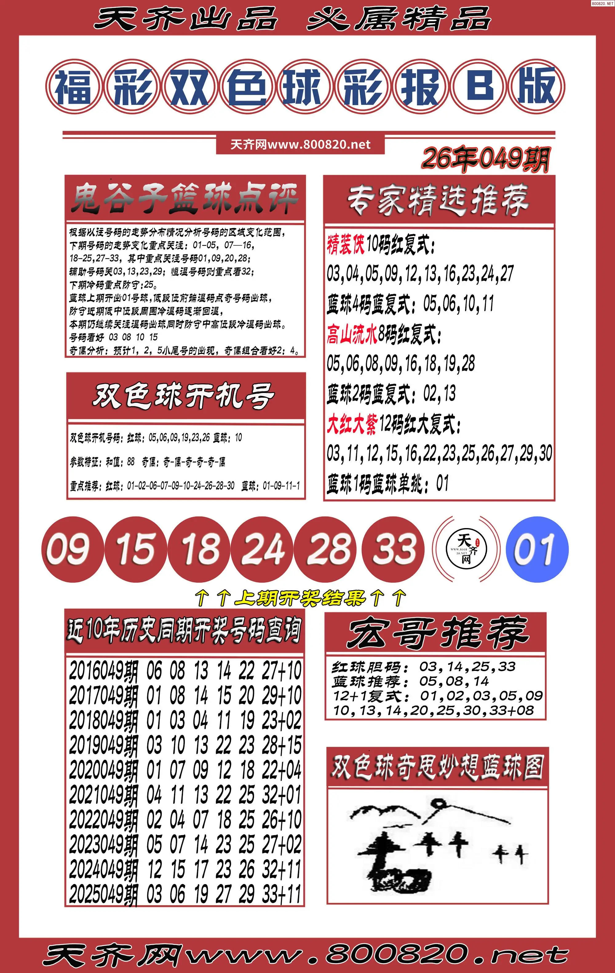 双色球彩报B版