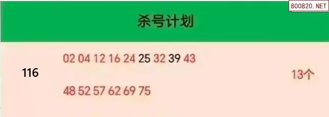 杀号计划
