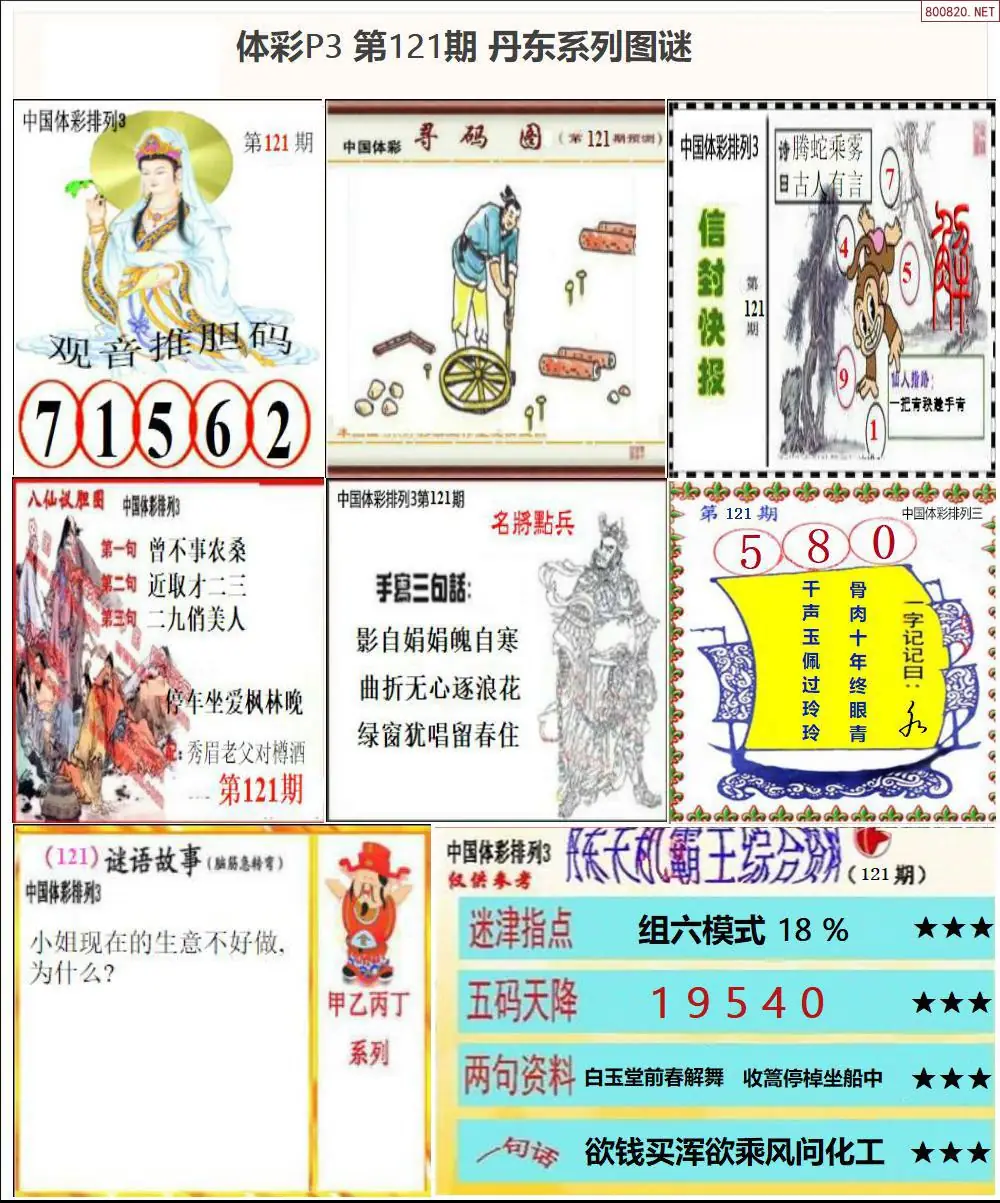 丹东P3系列图谜