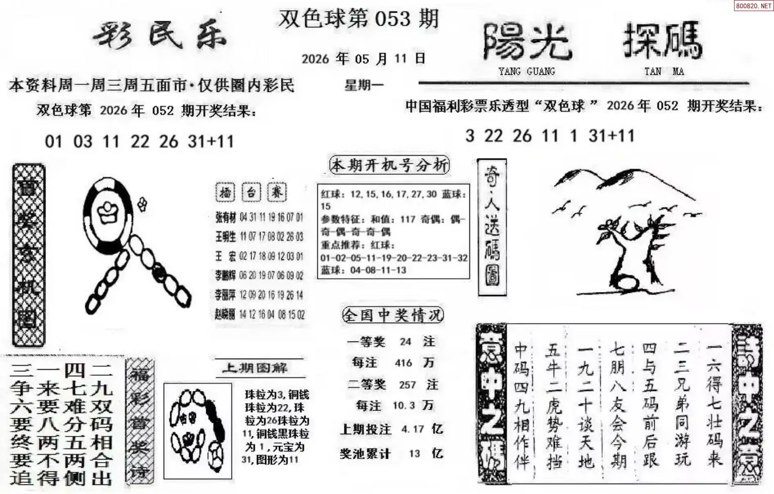 彩民乐+阳光探码图文版
